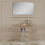 Glass Bathroom Vanity 221 Beig 60 cm by San George Design