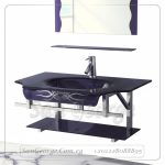 مجموعة حوض زجاج 13 موف غامق 80 سم معلقه  من San George Design