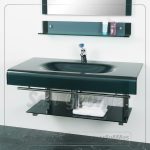 Glass Bathroom Vanity Set 239 Green 80 cm by San George Design