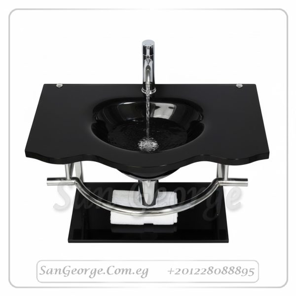 مجموعة حوض زجاج 356 80 سم معلقه  من San George Design