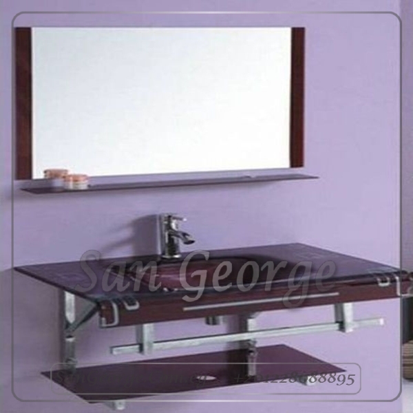 Glass Vanity Set 278 Dark Red 80 cm by San George Design