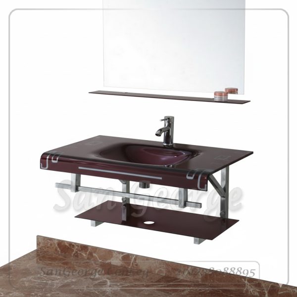 Glass Basin Set 278 Red 80 cm by San George Design