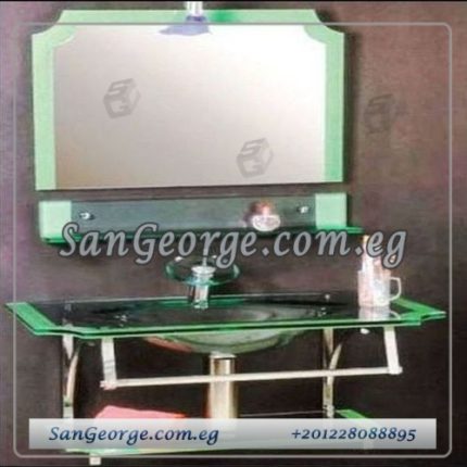 Glass Bathroom Vanity 282 Green X Transparent 90 cm by San George Design