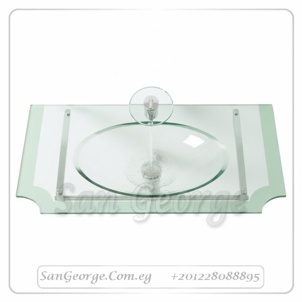 Glass Bathroom Vanity 282 Green X Transparent 90 cm by San George Design