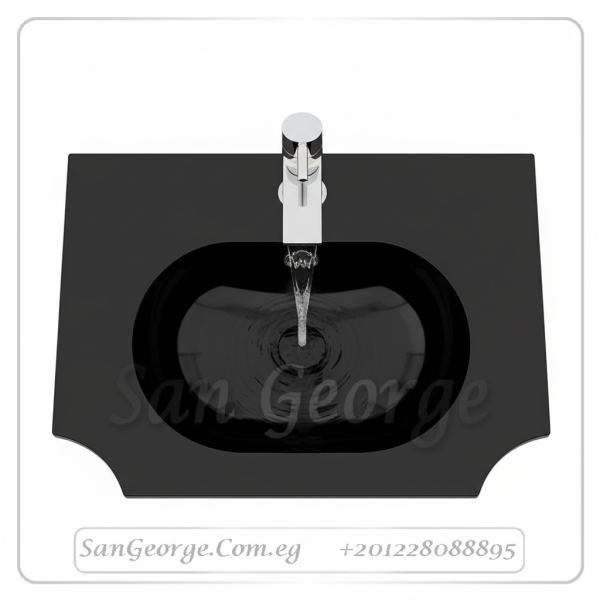Glass Basin Set 295 Darck Red 60 cm by San George Design
