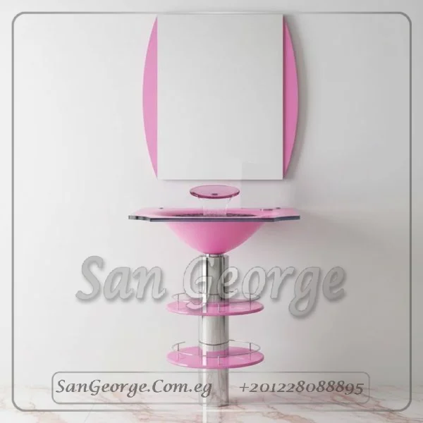 وحده حمام زجاج 295 بينك 60 سم على الارض  من San George Design