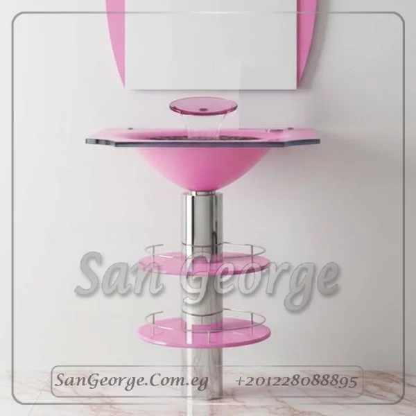 وحده حمام زجاج 295 بينك 60 سم على الارض  من San George Design
