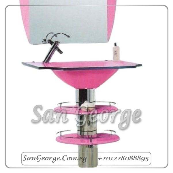 وحده حمام زجاج 295 بينك 60 سم على الارض من San George Design