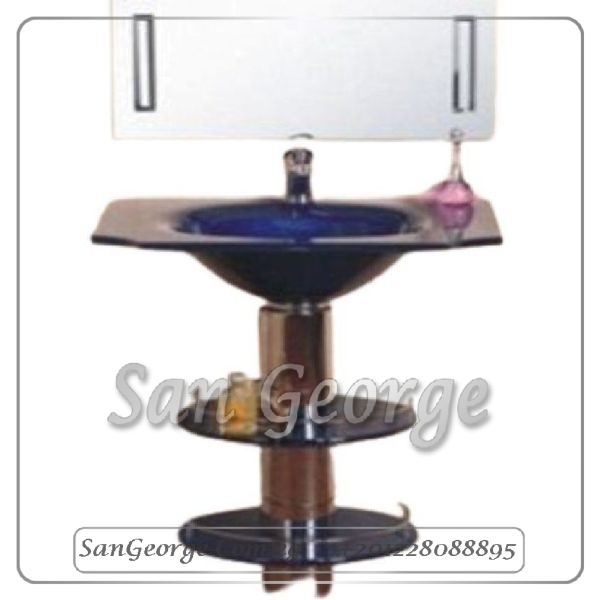 Glass Basin Set 295 Blue 60 cm by San George Design