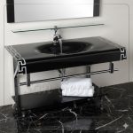 Glass Basin Set 30 Black 80 cm by San George Design