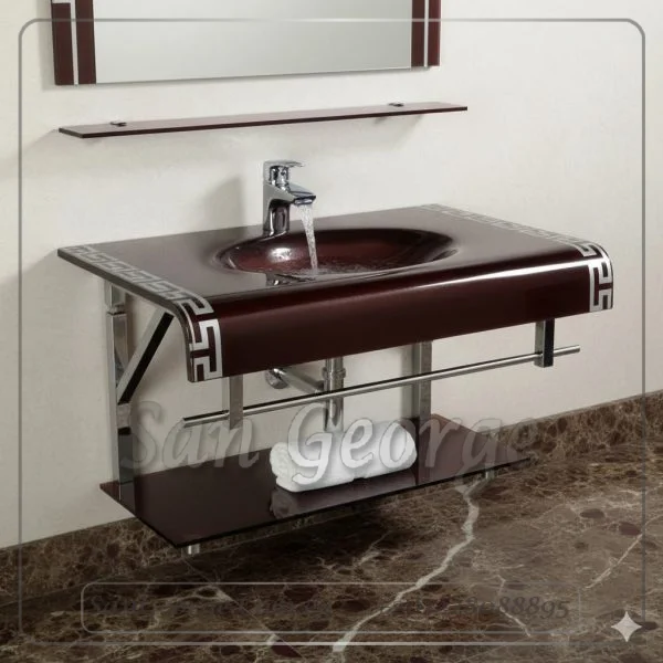 وحده حوض 3000 بني 80 سم زجاج San George Design