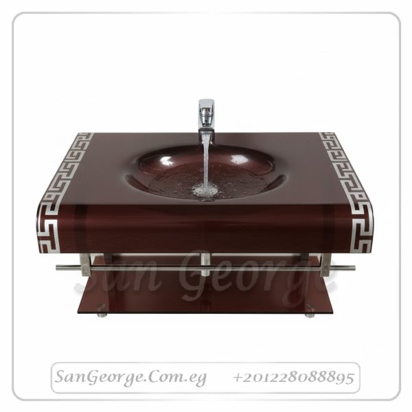 وحده حوض 3000 بني 80 سم زجاج San George Design