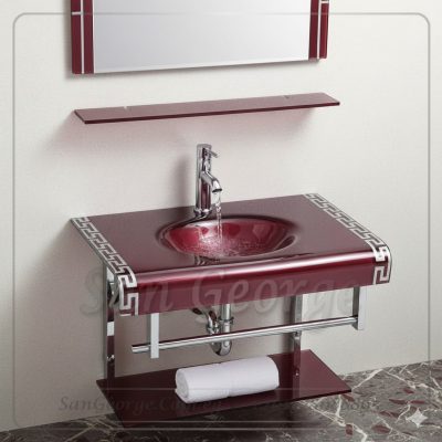 حوض حمام زجاج 30 نبيتي 80 سم معلقه  من San George Design
