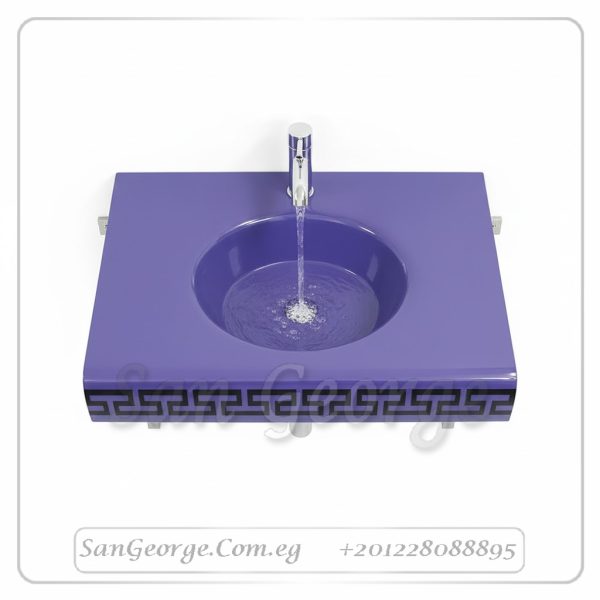 Glass Vanity Set 3001 Dark Purple 80 cm by San George Design