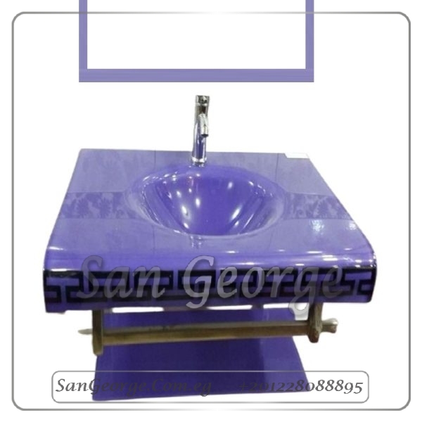 Glass Vanity Set 3001 Dark Purple 80 cm by San George Design