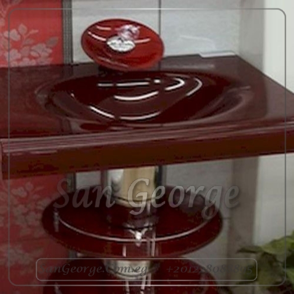 وحدة الحمام الزجاجيه 32 نبيتي 80 سم على الارض من San George Design