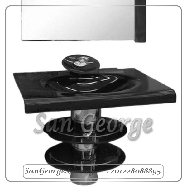 مجموعة حمام زجاج 32 80 سم معلقه من San George Design