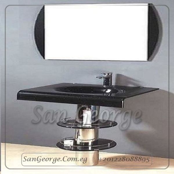 مجموعة حمام زجاج 32 80 سم معلقه من San George Design