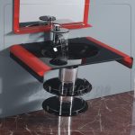Glass Basin Set 9060 Red 60 cm by San George Design