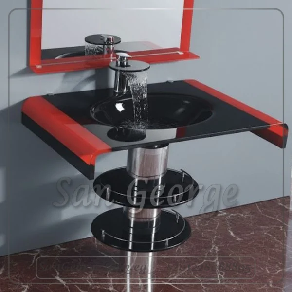 Glass Basin Set 9060 Red 60 cm by San George Design
