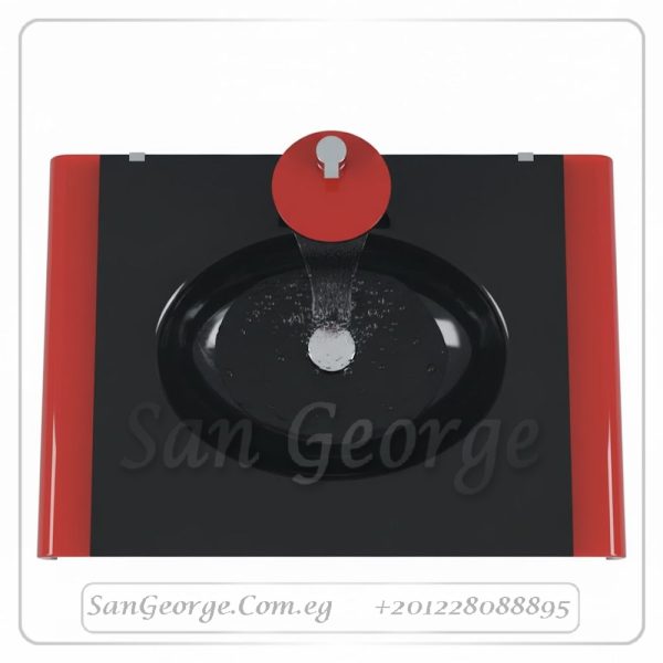 Glass Basin Set 9060 Red 60 cm by San George Design
