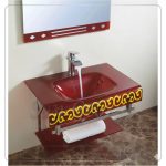 مجموعة حوض زجاج 37 80 سم معلقه  من San George Design