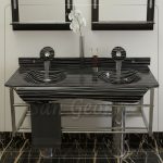 Glass Basin Set 3205 Black 120 cm by San George Design