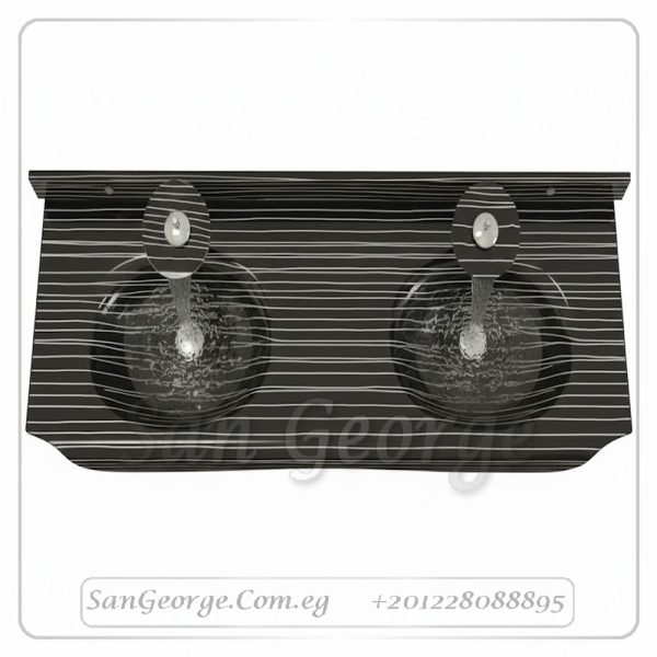 Glass Basin Set 3205 Black 120 cm by San George Design