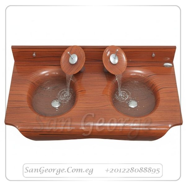 حوض حمام زجاجي 3205 بني بالخلاط 120 سم معلقه  من San George Design