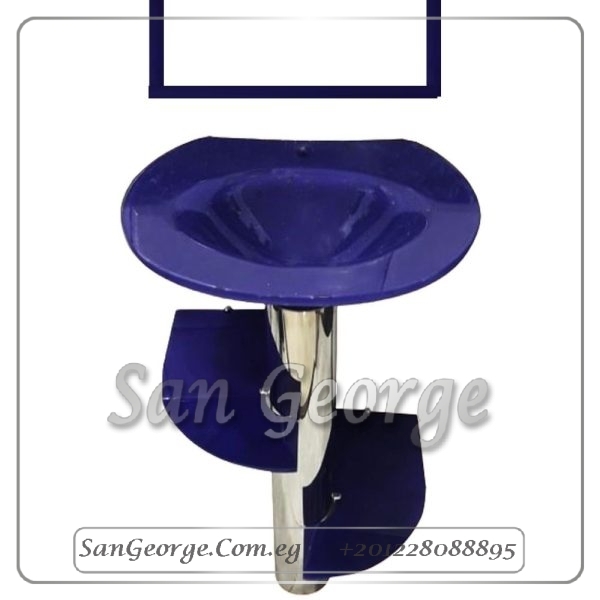 Glass Bathroom Vanity 3206 Blue 80 cm by San George Design