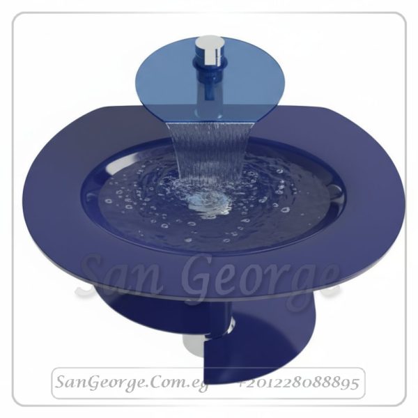 Glass Bathroom Vanity 3206 Blue 80 cm by San George Design