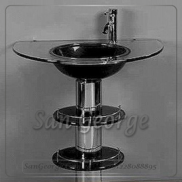 وحده حمام زجاج 3206 اسود 80 سم على الارض من San George Design