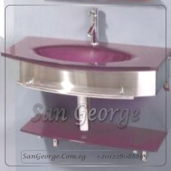 حوض حمام زجاج 329 نبيتي 90 سم معلقه من San George Design
