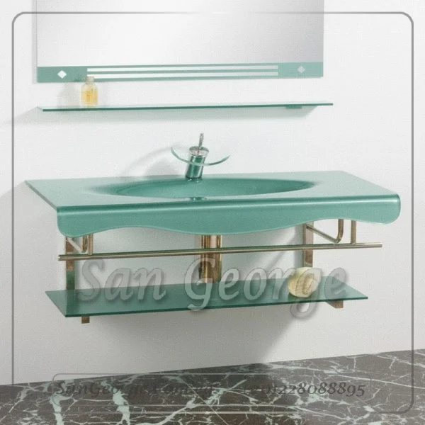 Glass Basin Set 331 Green 80 cm by San George Design
