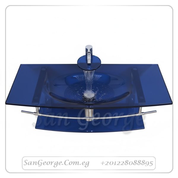 مجموعة حمام زجاج 338 80 سم معلقه  من San George Design