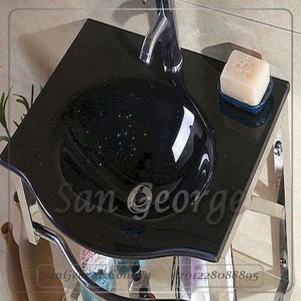 مجموعة حمام زجاج 348 زيتي 80 سم معلقه من San George Design