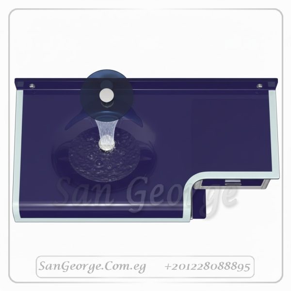 Glass Basin Set 357 Dark Purple 90 cm by San George Design