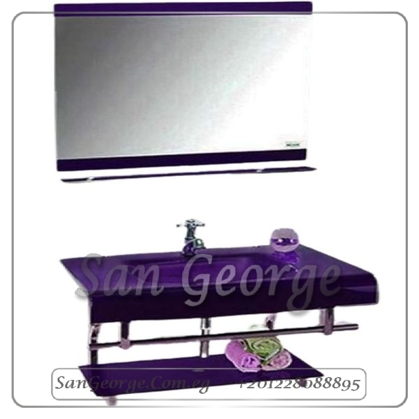 مجموعة حمام زجاج 358 1 80 سم معلقه من San George Design