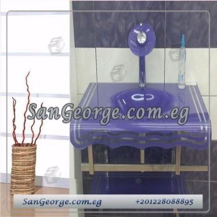 Glass Basin Set 359 Light Purple 80 cm by San George Design