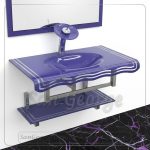 Glass Basin Set 359 Light Purple 80 cm by San George Design