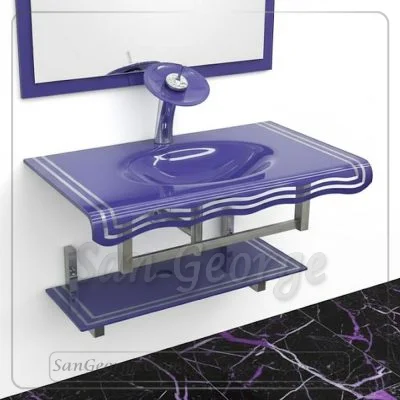 Glass Basin Set 359 Light Purple 80 cm by San George Design
