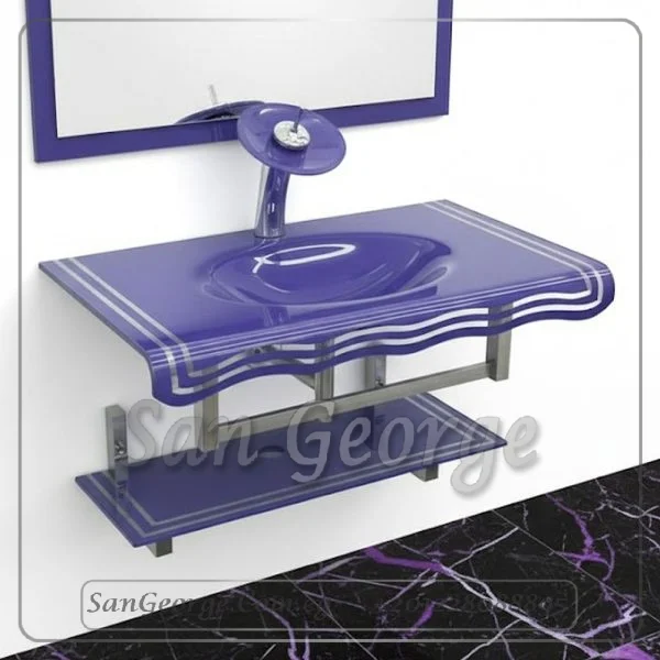 Glass Basin Set 359 Light Purple 80 cm by San George Design
