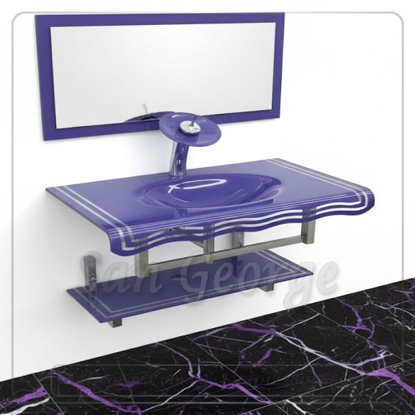 Glass Basin Set 359 Light Purple 80 cm by San George Design