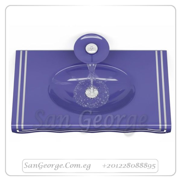 Glass Basin Set 359 Light Purple 80 cm by San George Design