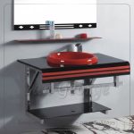 Glass Basin Set 361 red 90 cm by San George Design