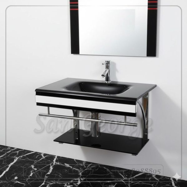 Glass Bathroom Vanity Set 362 80 cm by San George Design