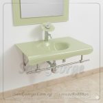 Glass Bathroom Vanity 90 gold 80 cm by San George Design