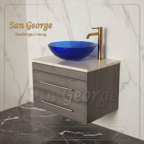 Vanity Glass Basin Wood Br-Mar-Bg-080