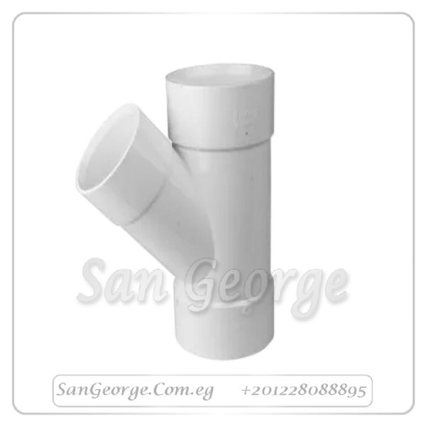 مشترك T واى مفتوح قطر 110 مم ( 4 " بوصه ) صرف ابيض من الشريف
