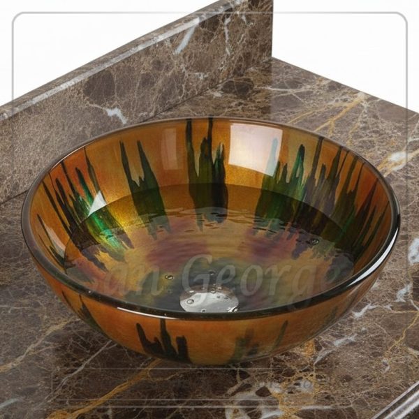 Glass Bathroom Sink C-5014 by San George Design